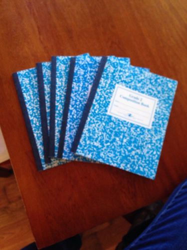 Lot of 5, Roaring Spring 77921 Grade 2 Composition Book, Ruled, 50 Sheets,Blue