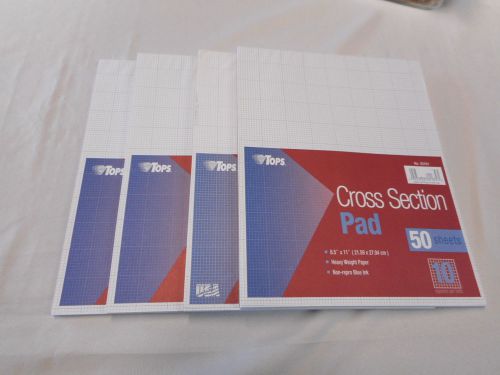 Tops, Cross Section Pad, Office Supply, 50 Blue Ink Sheets Per Pad