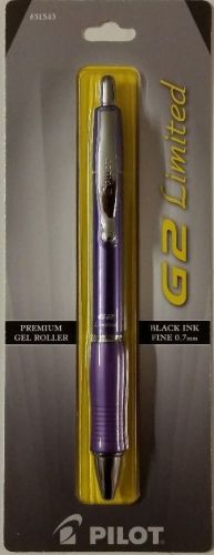 Brand New Pilot G2 Limited Prpl Fine 0.7mm Point Gel Roller Pen Black Ink Sealed