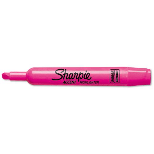 Sharpie accent tank-style highlighters, fluorescent pink, chisel tip, dozen for sale