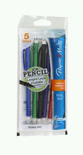 Paper Mate Write Bros. 0.7mm Mechanical Pencils, 5 Assorted Pencils (74402)