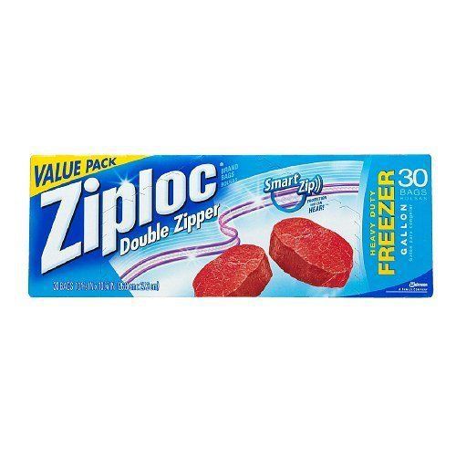 Ziploc Freezer Bags Value Pack  Gallon Size 30 ea