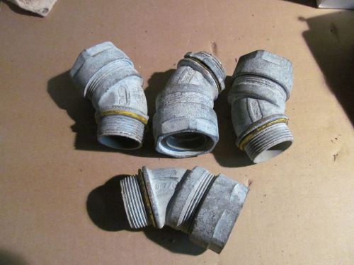 ONE LOT OF 4  11/4&#034; 45 DEGREE SEALTITE CONNECTORS
