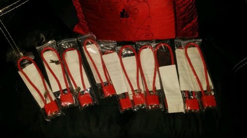 NEW(LOT OF 10)CL551B DAC HARDENED 15&#034; STEEL CABLE INSULATED GUN LOCK RED 2 KEYS