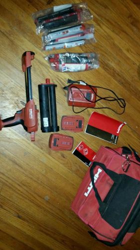 Hilti hde 500-a18 with two batteries charger and three new cartiges