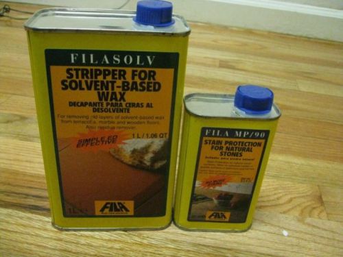 Filasolv Stripper Solvent-based wax &amp; Fila MP/90 Natural Stone Stain Protector