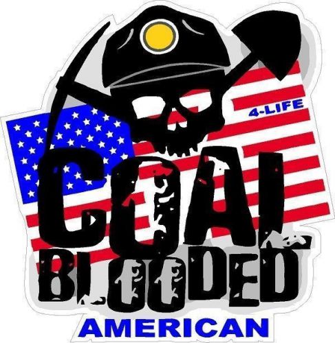 3 -  Coal Blooded American Sons of Coal 2&#034; Hard Hat Mining Helmet Sticker H546