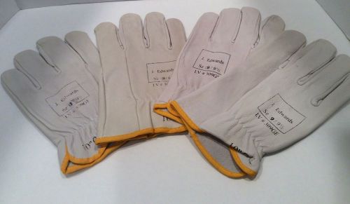 Lot Of 2 PAIR LINEMAN&#039;S LEATHER GLOVE PROTECTOR SIZE 9/9.5