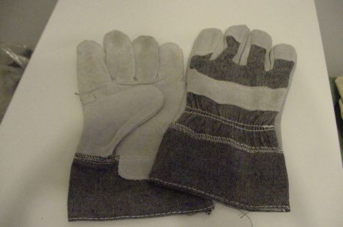 4 new pairs of Men&#039;s split leather work gloves size extra large