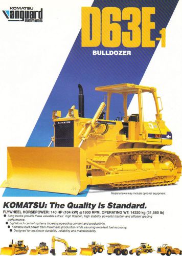 Komatsu D63E-1 Crawler Dozer Brochure and Specifications
