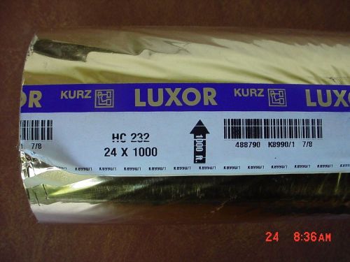 LUXOR  KURZ  Alufin  Gold  Stamping  Foil  24 x 1000 feet  HC232