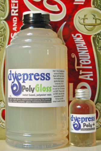 DyePress PolyGLOSS Dye Sublimation Coating Ink- High Gloss Metal, Ceramics 32 oz