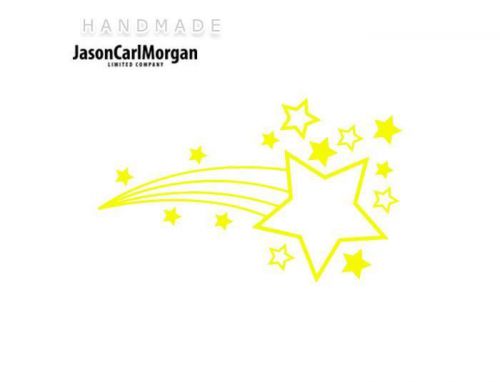 JCM® Iron On Applique Decal, Shooting Star Neon Yellow