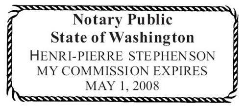 For Washington NEW Pre-Inked OFFICIAL NOTARY SEAL RUBBER STAMP Office use