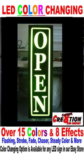 LED Color Changing Light up Banner Sign - OPEN 46&#034;x12&#034; over 15 colors, see video
