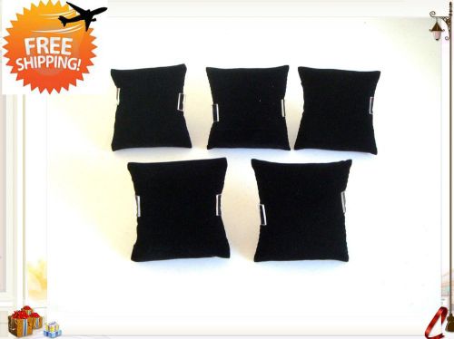 10 Pc Black Velvet Pillow &amp; Clip ,Bangle , Watch Showcase Stand Jewelry Display