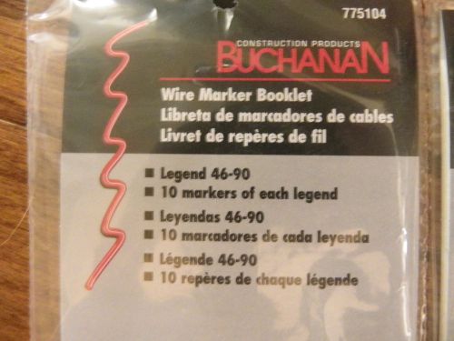 LOT OF 6 - BUCHANAN WIRE MARKER BOOKLETS (1 - 90)  *NEW-IN-BOX*