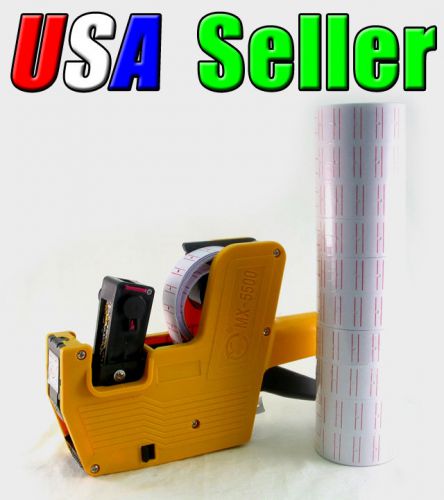 New MX-5500 Price Tag Label Gun with 1 Tube 10 Rolls Labels