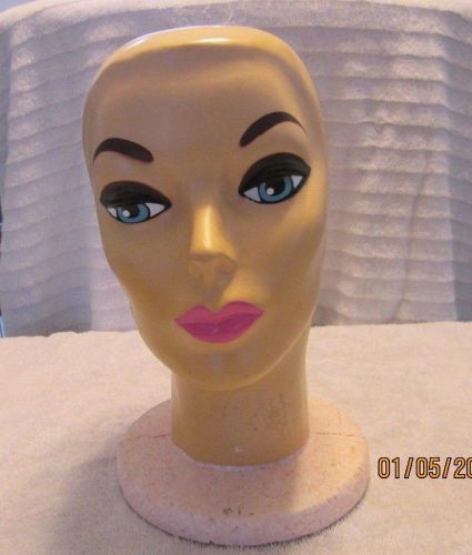 Vintage plasti personalities styrofoam &amp; plastic mannequin head wig hat display for sale