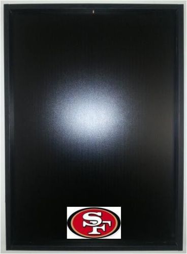 Jersey display case frame black football san francisco 49ers logo decal new for sale
