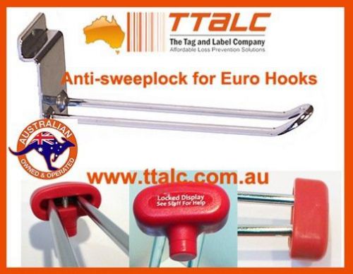 Anti sweep lock for double loop hooks - 25 locks &amp; 1 key for sale