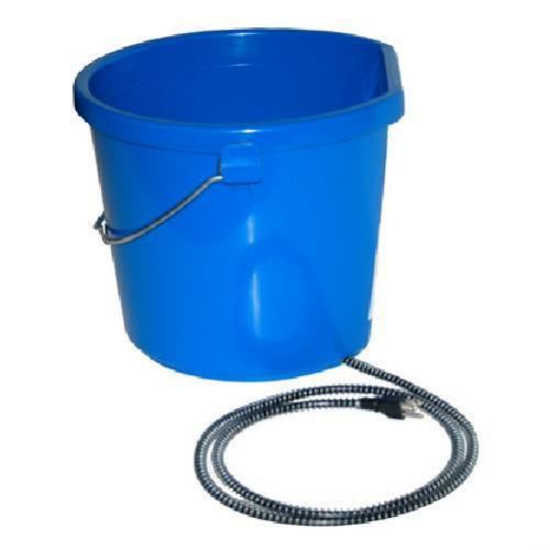 *heated* blue 5 gallon (20 qt) professional flat back bucket pail horse cattle for sale