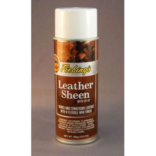 Fiebings leather sheen aerosol 11oz flexible wax finish smooth finish shoes tack for sale