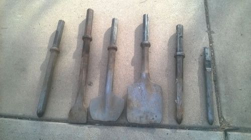 Lot of 6 Jack Hammer Bits - 13&#034; to 22&#034; in Length