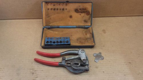 Lustre line 8500 vtg power puncher metal hole punching tool kit set for sale