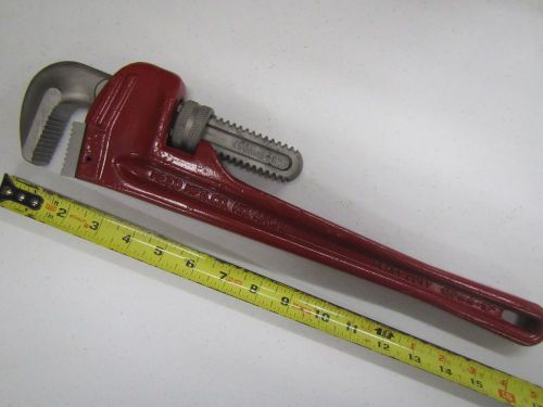 REED MFG ARW18 ALUMINUM  18&#034; pipe wrench  ALLOY STEEL JAWS PAINTED RIDGID RED