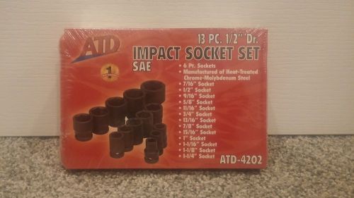 ATD Impact Socket Set 13pcs. 1/2&#034; Drive SAE