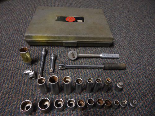 Wright Tool Mixed Drive Socket Wrench Set  - Ratchet Extension - GOOD DEAL Look