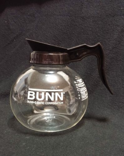Bunn &#034;BUNN O MATIC&#034; Glass Coffee Carafe DB-12--1103 Schott-Germany Clean- Estate
