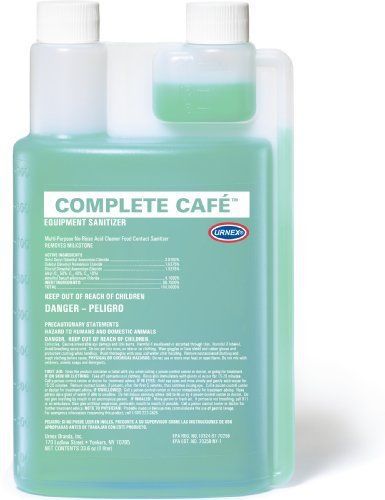 New urnex complete cafe equipment sanitizer  32-ounce for sale