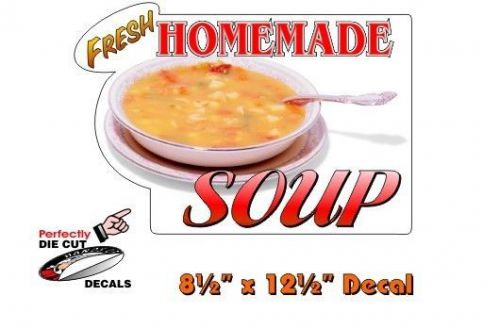Homemade Soup 8.5&#039;&#039;x12.5&#039;&#039; Decal for Lunch Truck or Coffee Wagon Menu Sign Board