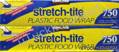 Plastic food wrap stretch-tite 750 sq ft (pack of 2) with optional slide cutter for sale