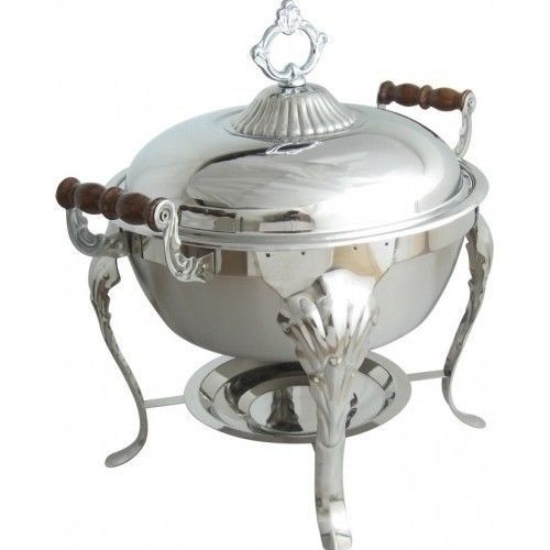 5qt stainless round chafer chafing dish catering banquet buffet food tray warmer for sale