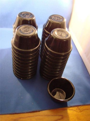 Lot of 41 black ramekin sauce holders by carlisle 4oz model 43124 for sale