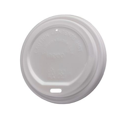 eco Kloud CPLA Lids for 8 oz Hot Cups (Pack of 1000)