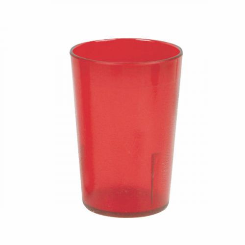 8 oz. Red Plastic Tumbler Drinking Cup Scratch Resistant- 12 Piieces Included