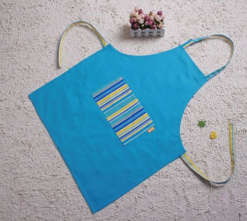 New Unisex Blue Canvas Apron For Chelf In Kitchen A003