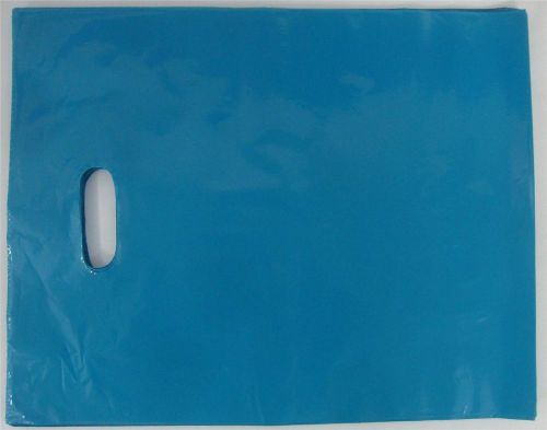 500 Qty. 12&#034; x 15&#034; Teal Glossy Low Density Merchandise Bag Retail Shopping Bags