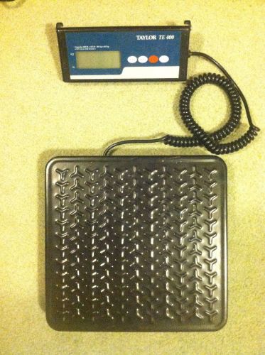 Taylor te400 400 lb recieving scale with remote lcd display for sale