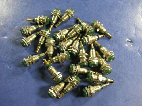 25 Green NOS Phone Tip Jacks