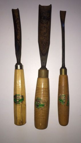 Henry Taylor Vintage Wood Carving Tools ** LOT OF 3 **