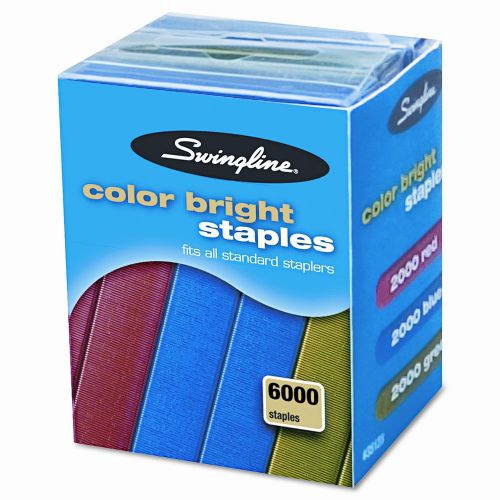 Swingline Color Bright Staples, 6000/Pack
