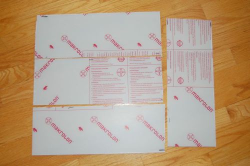 Makrolon Clear Polycarbonate Sheets 4 pieces .220 x 16 x 5 5/8