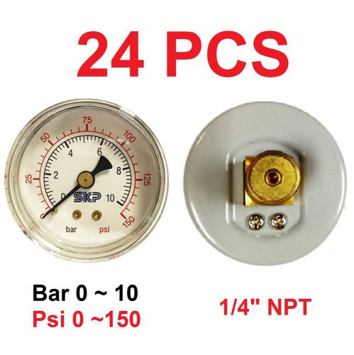 24 air pressure gauge for air compressor wog water oil gas chrome plated 2&#034; for sale
