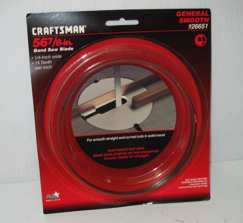 Craftsman No. 9-26651 Band Saw Blade 1/4&#034; x 15 tpi x 56-7/8&#034;  New In Box