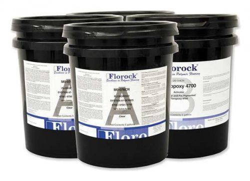 FLOROCK M0-076CN/U0-144CN Floor Resin 4700 Kit,Epoxy,Clear,20 gal.